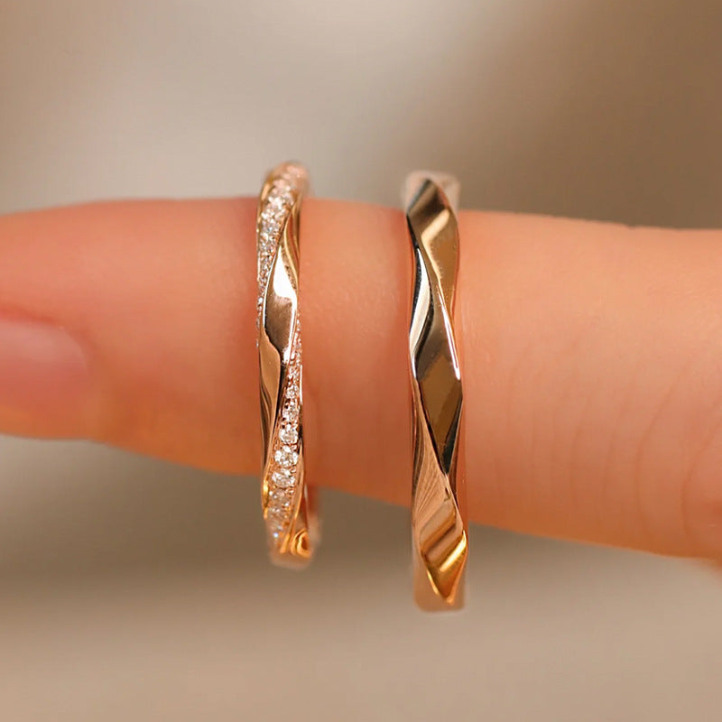 Original Lightyear couple rings in S925 sterling silver with Mobius open end design, adjustable twisted arm and diamond-embedded for a touch of light luxury5