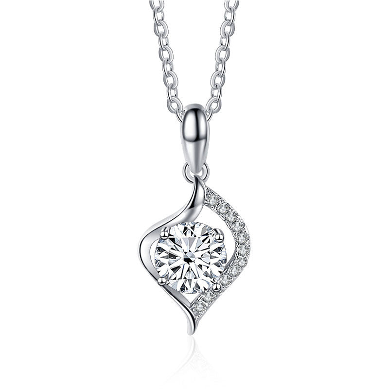 S925 silver allure pendant with moissanite, female temperament necklace, exclusive cross-border gift accessory9