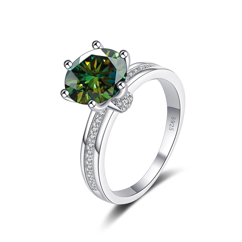 Sterling Silver Moissanite Ring, cross-border hot selling, 3 Karat D color, ideal for bridal bouquet, popular on Xiaohongshu and TikTok9