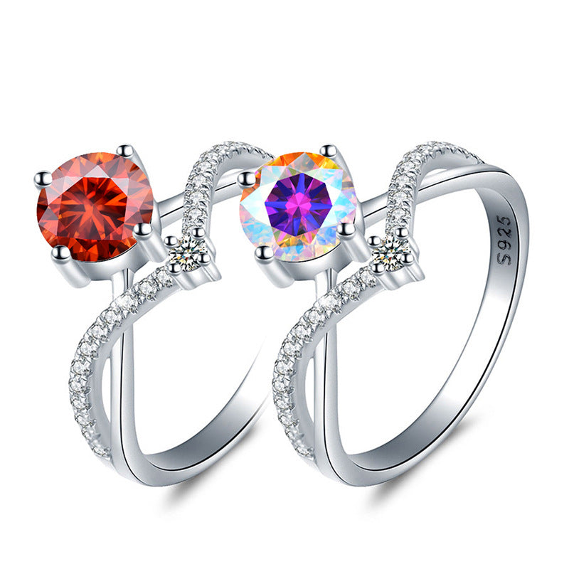 Elegant 925 Sterling Silver Moissanite Diamond Ring for Women9