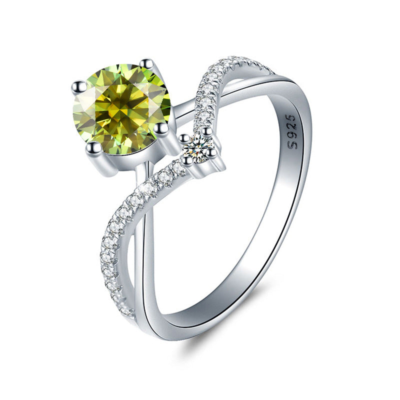 Elegant 925 Sterling Silver Moissanite Diamond Ring for Women6
