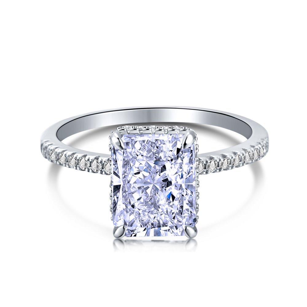 S925 Sterling Silver Ring with High Carbon Rhinestone, Heavy Industry Design13