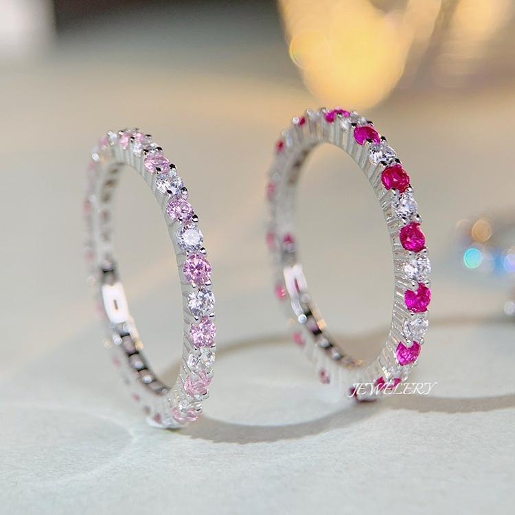 Elegant 925 Sterling Silver High Carbon Diamond Ring for Women6