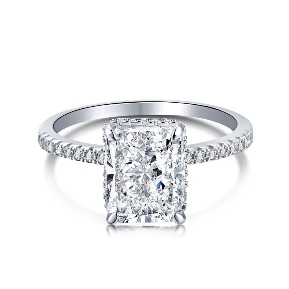 S925 Sterling Silver Ring with High Carbon Rhinestone, Heavy Industry Design14