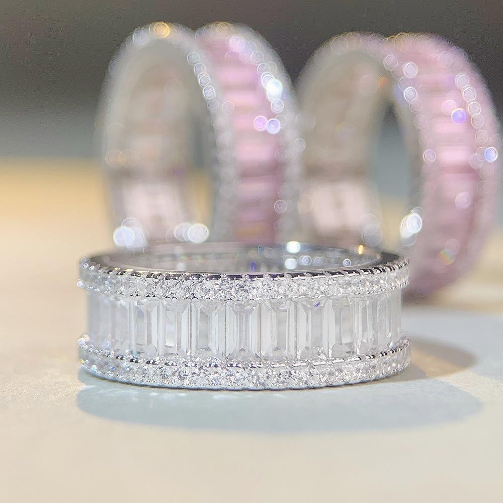Elegant 925 Sterling Silver Cubic Zirconia Stackable Ring6