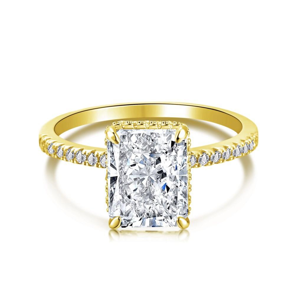 S925 Sterling Silver Ring with High Carbon Rhinestone, Heavy Industry Design2
