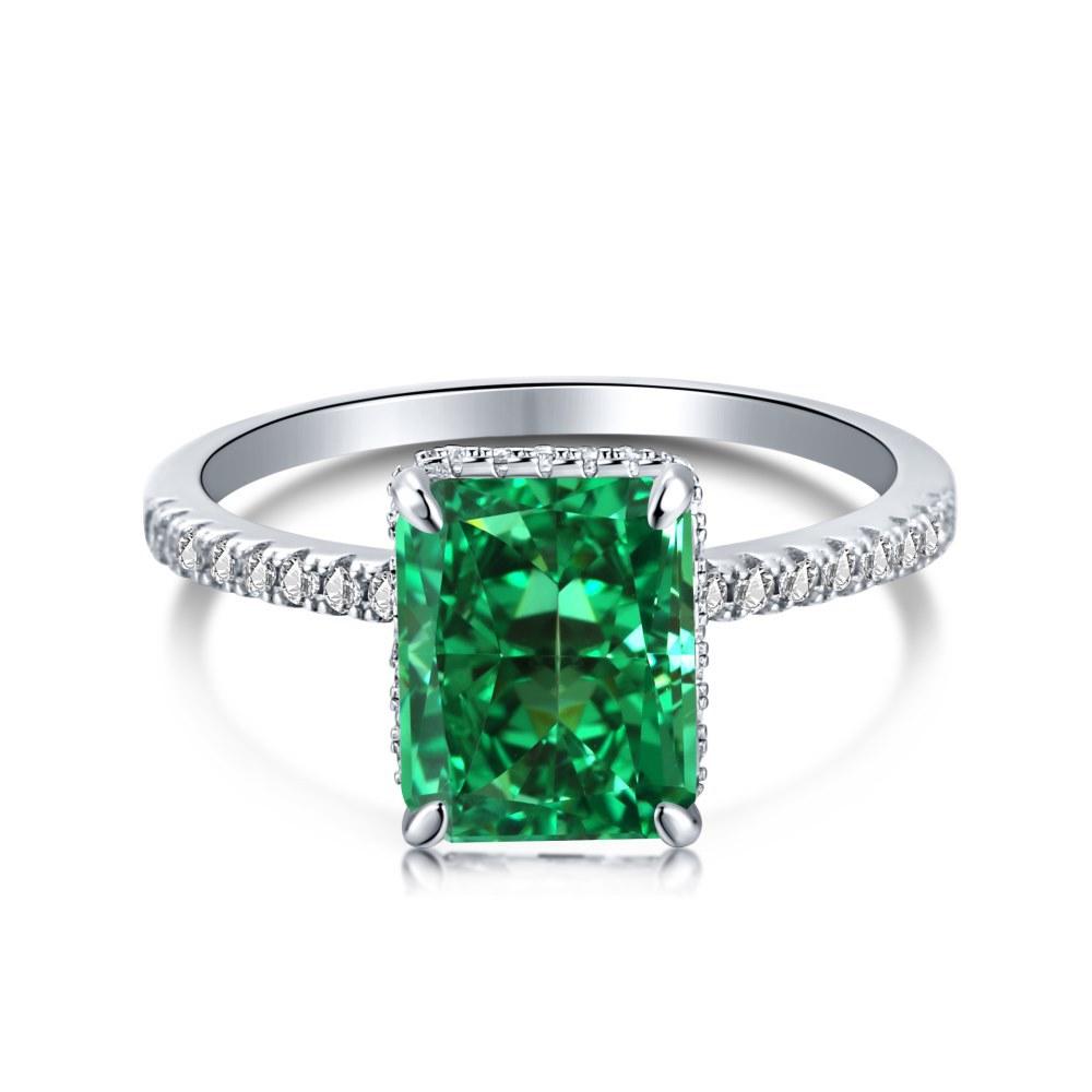 S925 Sterling Silver Ring with High Carbon Rhinestone, Heavy Industry Design8