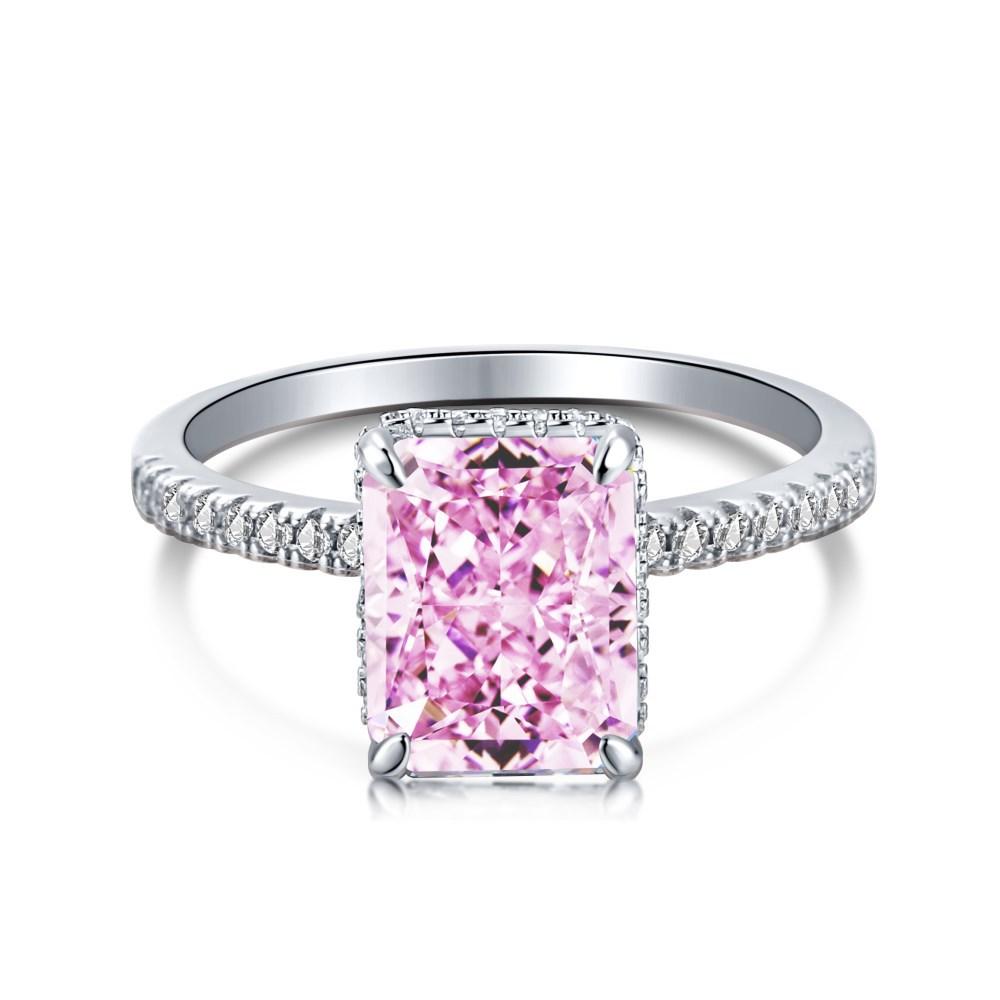 S925 Sterling Silver Ring with High Carbon Rhinestone, Heavy Industry Design19